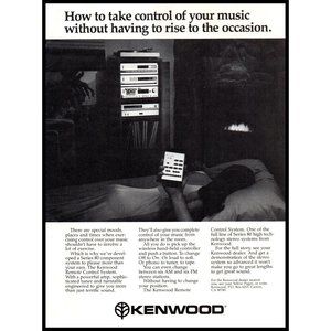 1980 Kenwood Series 80 Home Stereo Vintage Print Ad Couple Bedroom Fireplace Art